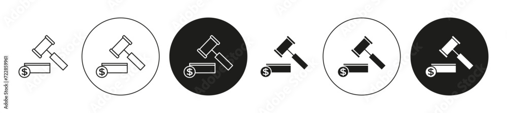 Auction outlined icon contour line vector. Auction flat and simple set design Auction outlined icon contour line vector. Auction flat and simple set design
