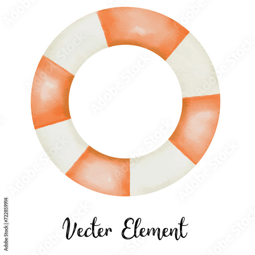 saftybuoy watercolor elements for summer
