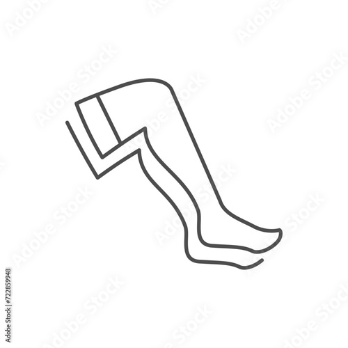 Woman stockings line outline icon