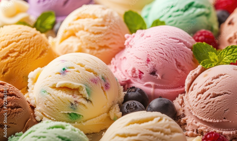 various delicious ice creams. various delicious ice creams.