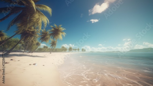 eye catching summer beach seascape wallpaper for outdoor vacation © Align