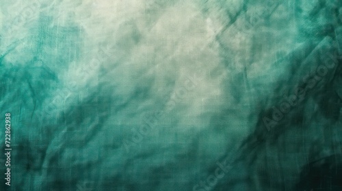 seafoam green, sage green, turqoise green abstract vintage background for design. Fabric cloth canvas texture. Color gradient, ombre. Rough, grain. Matte, shimmer 