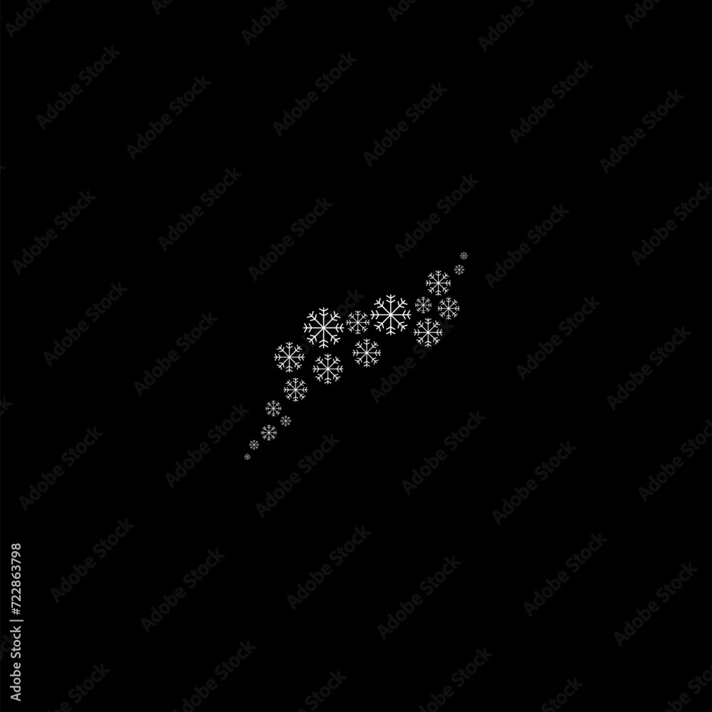 Snowflakes icon Template isolated on dark background