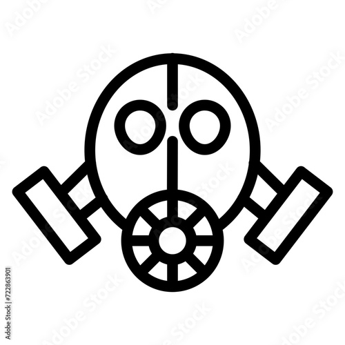 Gas Mask Icon Style