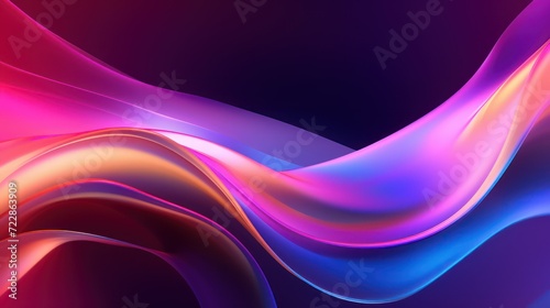 abstract purple waves on black background