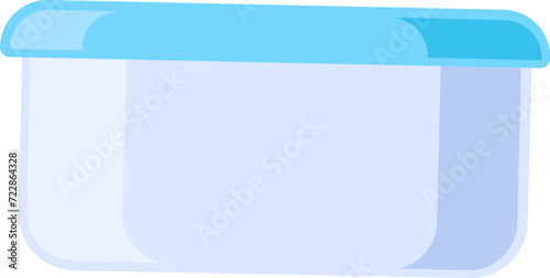 PVC nylon plastic food container separation. Recycling of plastic production and packaging waste. Element for infographics design. Simple cartoon flat vector isolated on white background