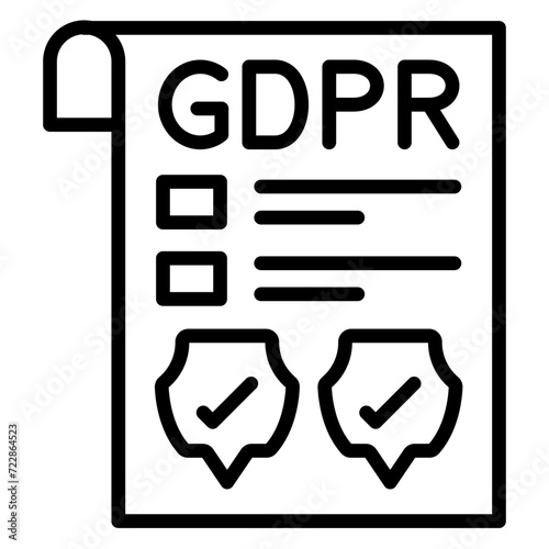 Gdpr Policy Icon Style