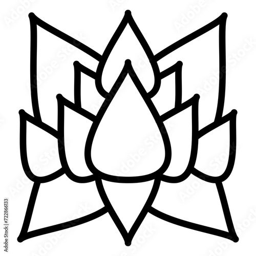 Lotus Flower Icon Style