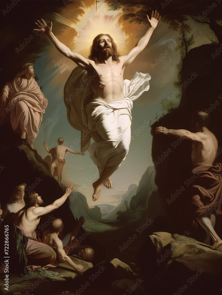 Obraz premium Easter background wallpaper poster card, Jesus Christ, Religion symbol, cross, religion, love, , forgiveness, peace, Christianity, church