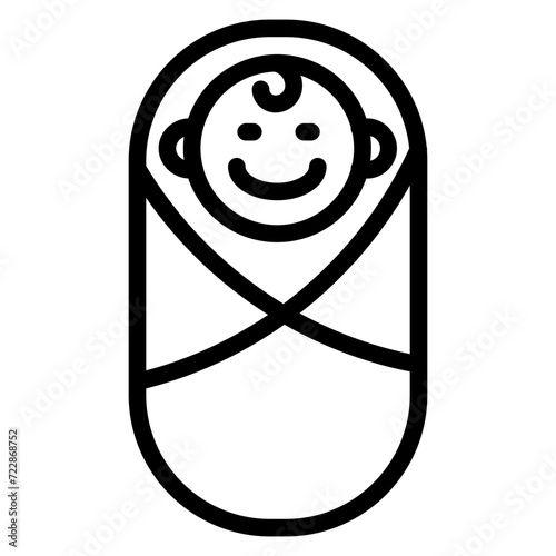 Newborn Baby Icon Style
