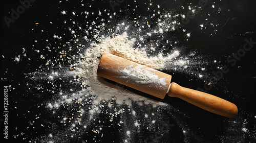 Sprinkled wheat flour