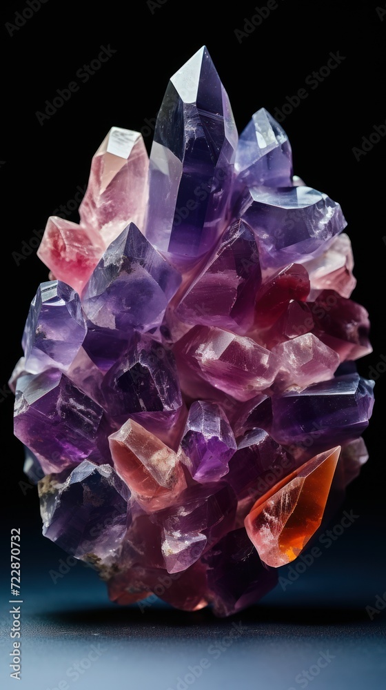 Fototapeta premium Vanta black back ground isolated deep amethyst UHD wallpaper