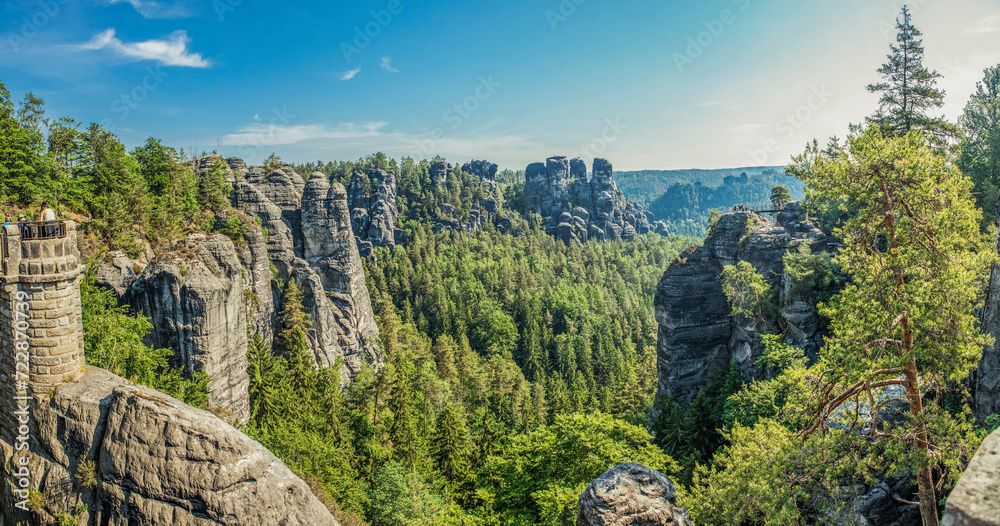 Obraz na plátně Bastei - a rock formation that is one of the greatest tourist attractions of the