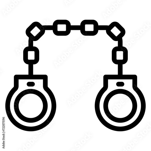 Handcuffs Icon Style
