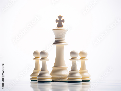 a white chess piece with a cross on top