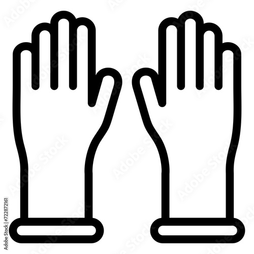 Latex Gloves Icon Style