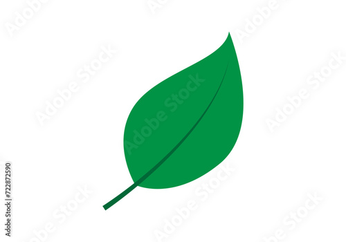 Icono de hoja verde en fondo blanco.