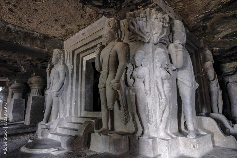 Ellora Caves are a rock-cut cave complex located in the Aurangabad District of Maharashtra, India.