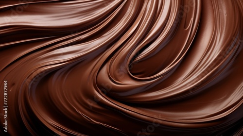 Swirls of chocolate cream as a background. Hot chocolate.