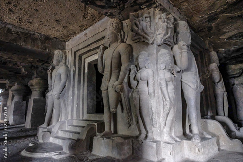 Ellora Caves are a rock-cut cave complex located in the Aurangabad District of Maharashtra, India.