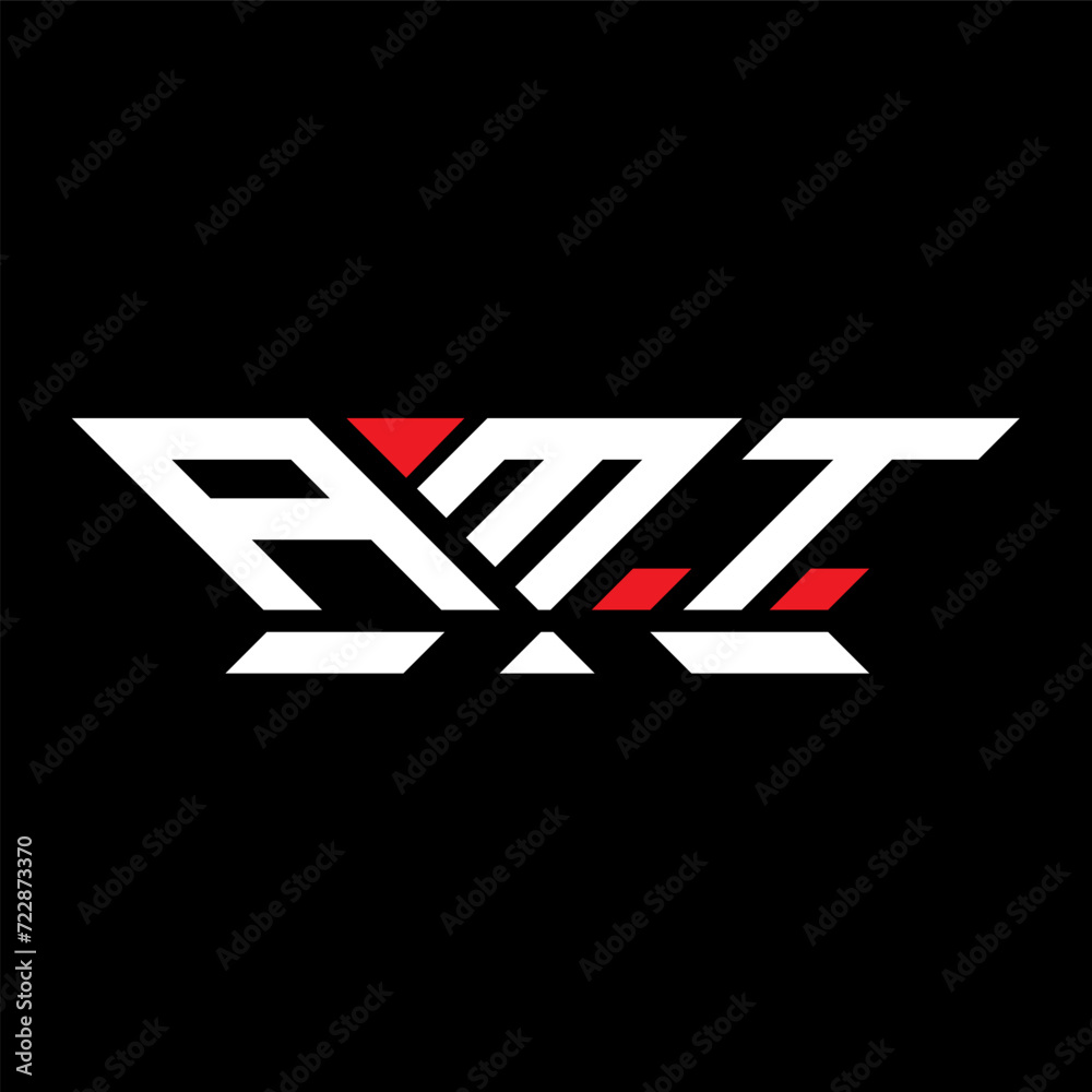 Obraz premium AMT letter logo vector design, AMT simple and modern logo. AMT luxurious alphabet design 