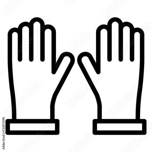 Gloves Icon Style