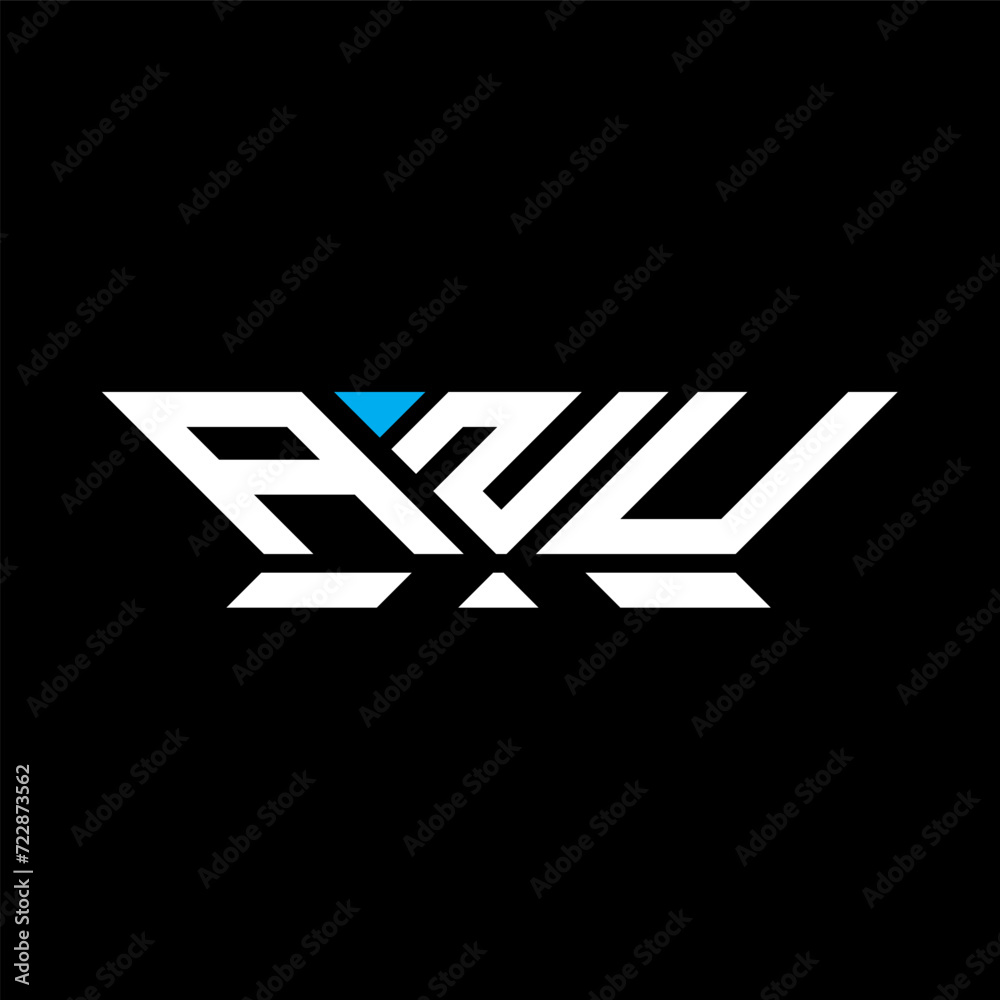 ANU letter logo vector design, ANU simple and modern logo. ANU luxurious alphabet design  