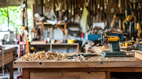 The workshop exudes the earthy aroma of freshly cut wood, a testament to the artistry within. photo