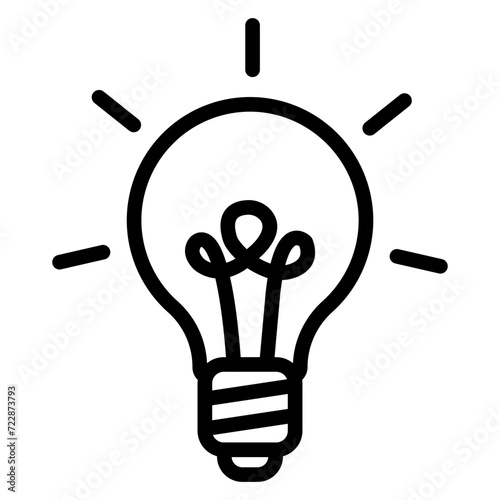 Edison Light Bulb Icon Style
