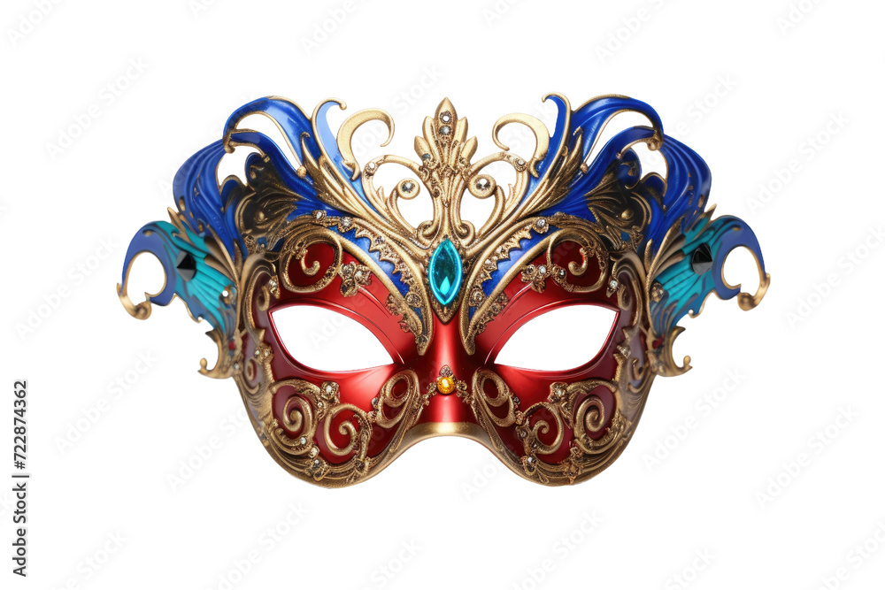 Enigmatic Carnival Mask Design Isolated On Transparent Background
