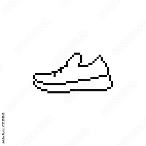 Wallpaper Mural pixel shoes icon.  Vector pixel art Sneakers 8 bit logo for game Torontodigital.ca