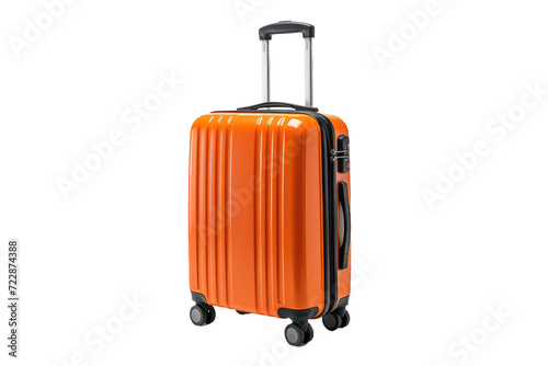 Efficient Compact Spinner Suitcase Isolated On Transparent Background
