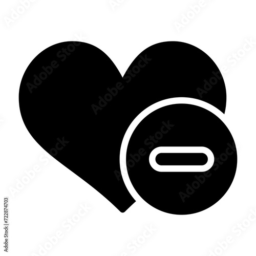 Negative Love Vector Icon