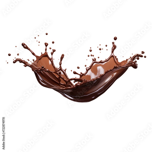 Splashing chocolate isolated on a white background