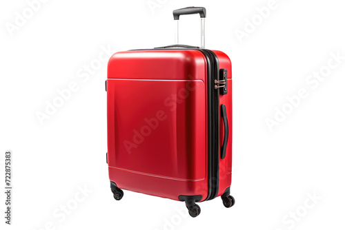 Rolling Suitcase for Organized Travel Isolated On Transparent Background