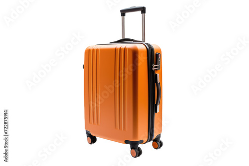 Sturdy Rolling Luggage with Four Wheel Drive Isolated On Transparent Background