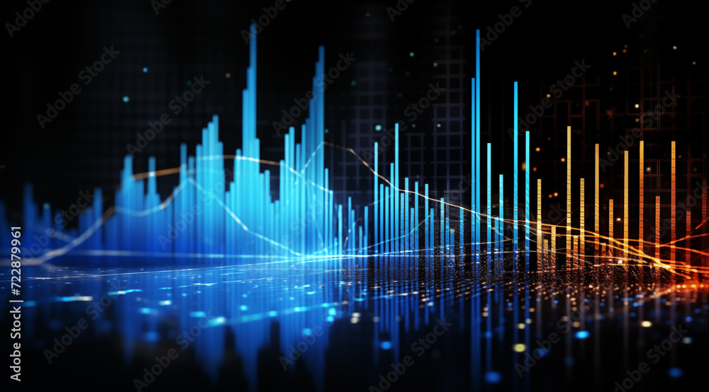 financial stock market graph on technology abstract background. Finance and investment concept. financial stock market graph on technology abstract background. Finance and investment concept.