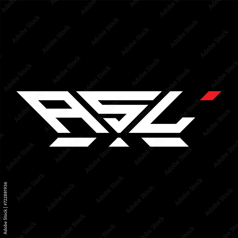ASL letter logo vector design, ASL simple and modern logo. ASL luxurious alphabet design ASL letter logo vector design, ASL simple and modern logo. ASL luxurious alphabet design