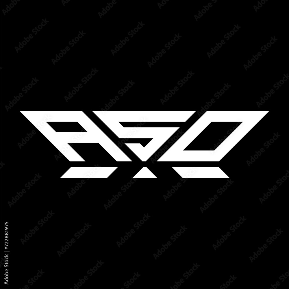 ASO letter logo vector design, ASO simple and modern logo. ASO luxurious alphabet design  