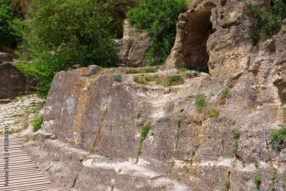 Crimean peninsula - cave city Chufute. Weekend fun - a walk through the medieval city of Crimea