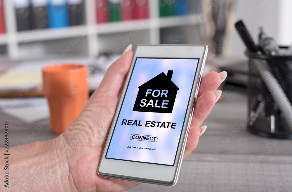 Real estate concept on a smartphone