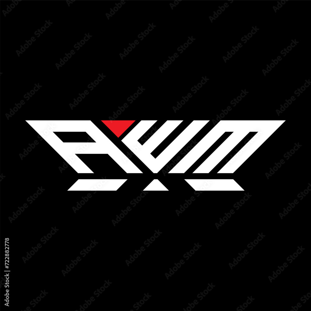 AWM letter logo vector design, AWM simple and modern logo. AWM luxurious alphabet design  