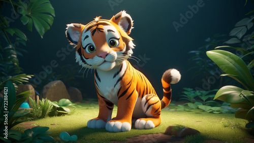  Cute and Sad Tiger Cub Artwork for Children