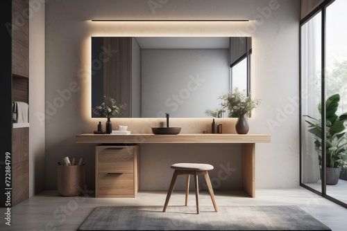 minimalistic dressing table interior concept © Dhiandra
