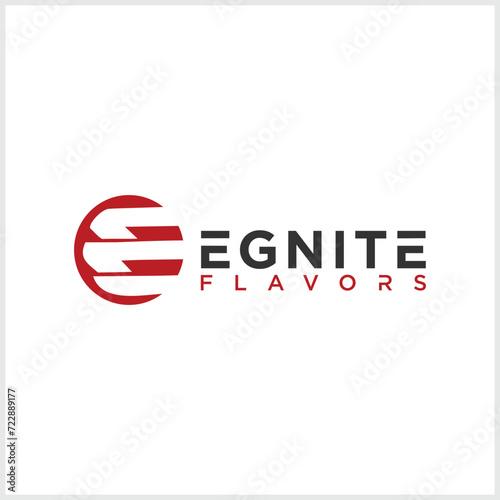 Abstract Initial Letter E Logo. Flat Vector Logo Design Template Element.