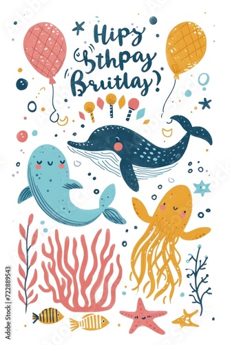 Colorful sea party for fin-tastic birthday vibes.