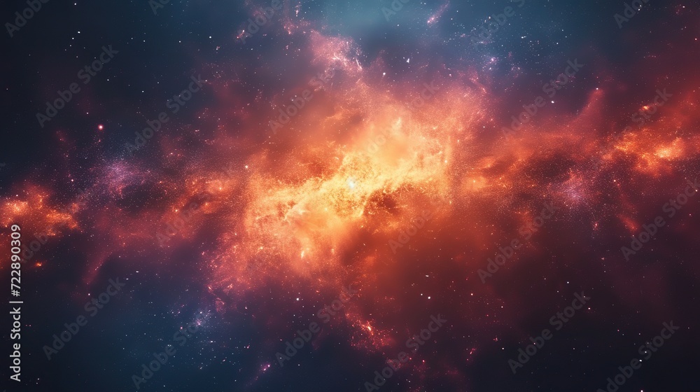 Beautiful space. Nebula and galaxies in space. Created with Generative AI