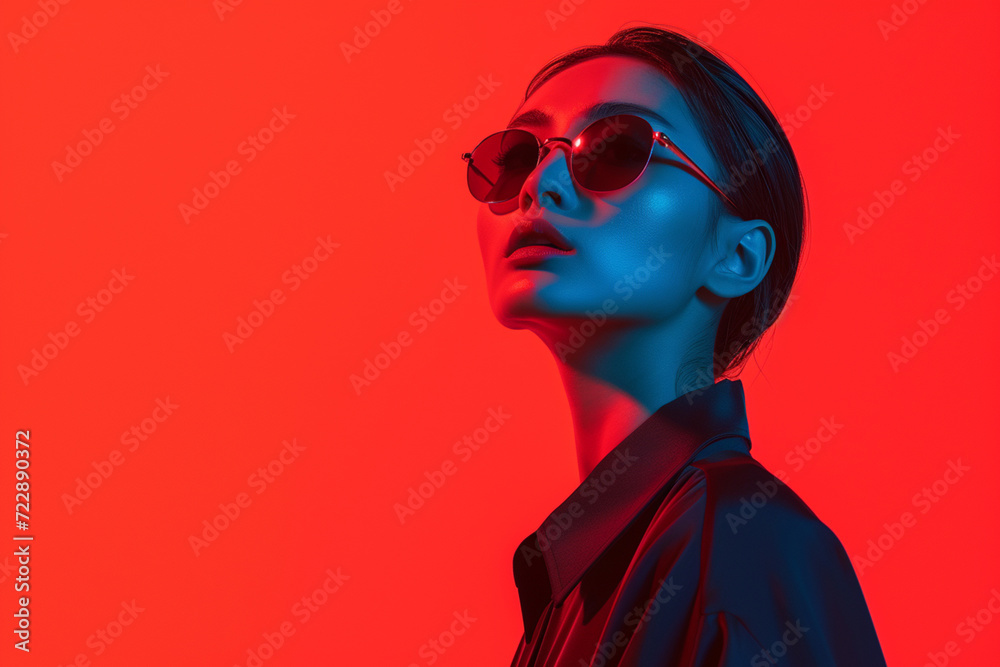 portrait of a digital fashion model isolated minimalistic portrait of a digital fashion model isolated minimalistic