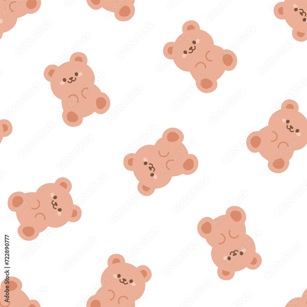 Seamless pattern with cute brown bears Seamless pattern with cute brown bears