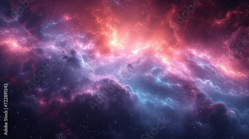 Beautiful space. Nebula and galaxies in space. Created with Generative AI